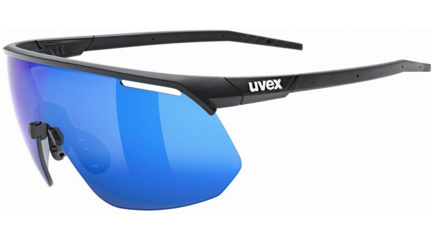 Uvex Pace One Sportbrille black matt/mirror blue