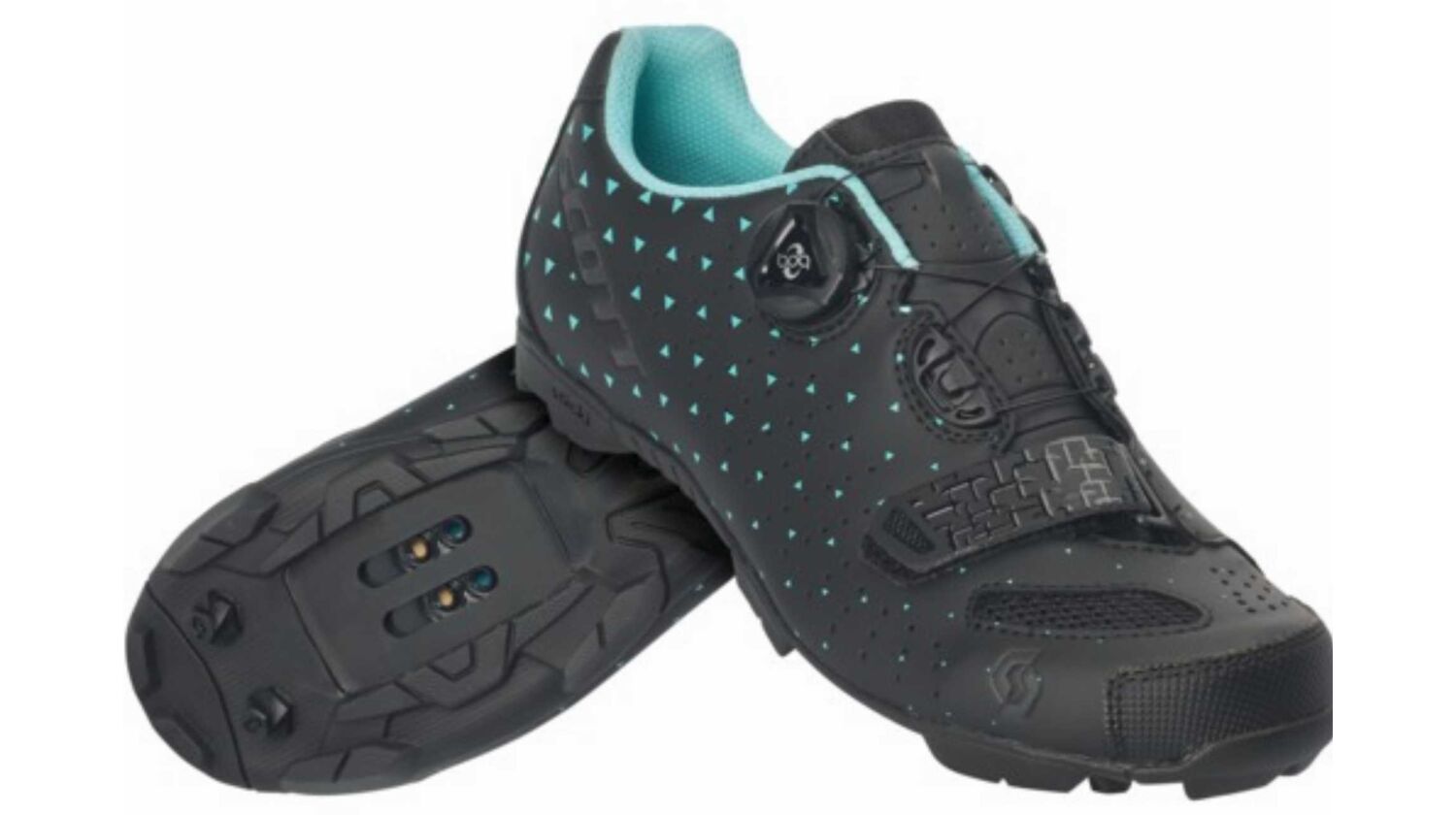 Scott Mtb Comp Boa Lady Schuh matt black/turquoise blue