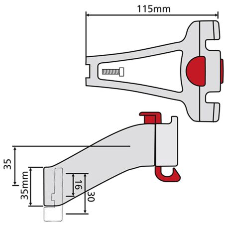 KLICKfix Lenkeradapter f&uuml;r Steuerrohr schwarz