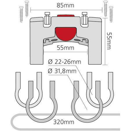 KLICKfix Lenkeradapter Universal schwarz