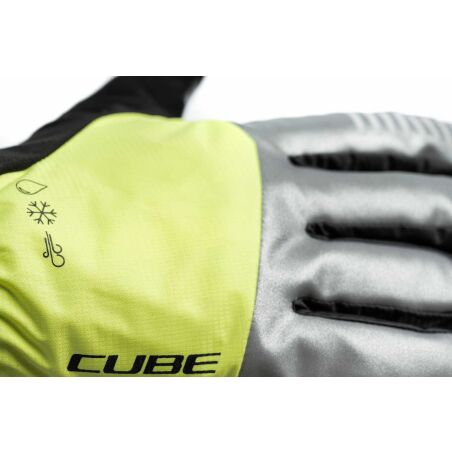 Cube X NF Winter Handschuhe lang grey&acute;n&acute;yellow
