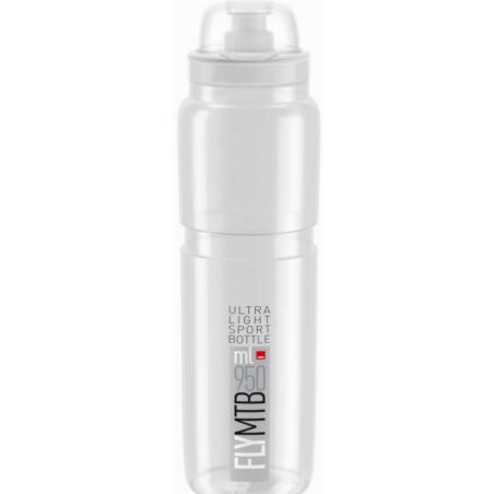 Elite Fly MTB Trinkflasche transparent/grau