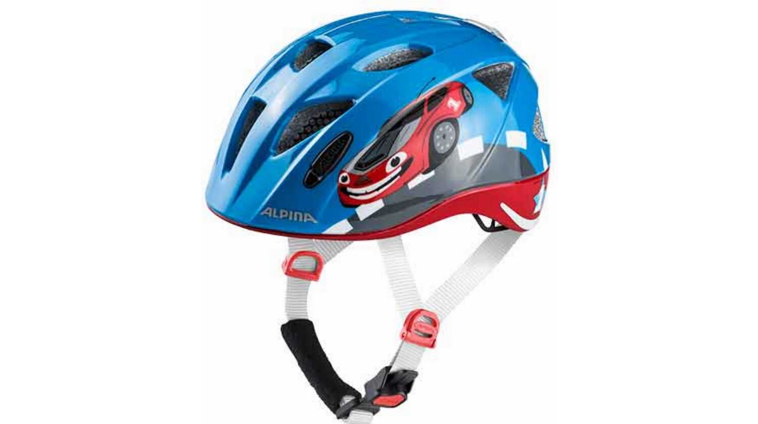 B-Ware - Alpina Ximo Flash Kinder-Helm Red Car (Gebrauchtware)