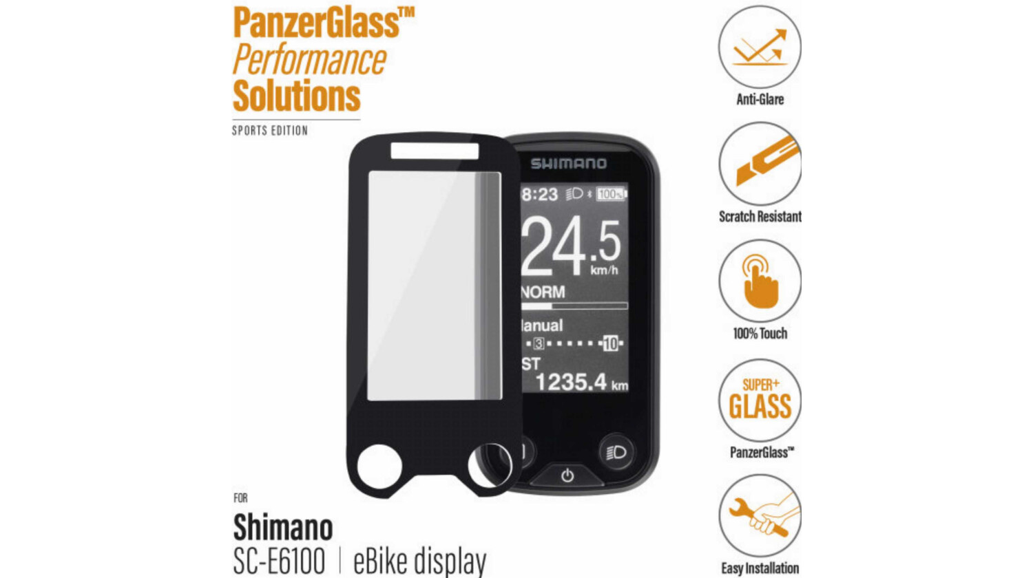 PanzerGlass E-Bike Displayschutz Shimano Steps E6100
