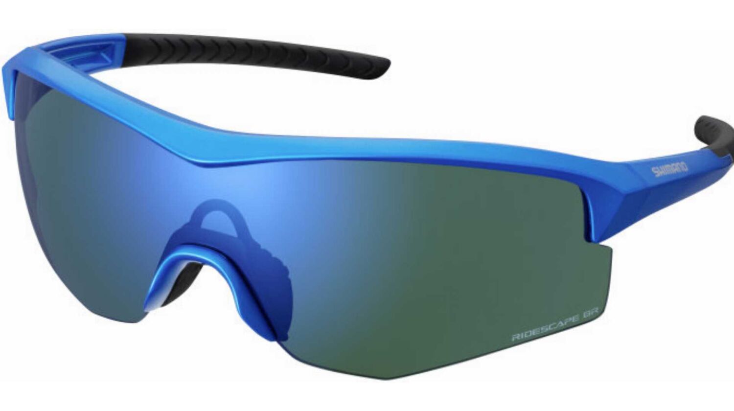 Shimano Spark Brille candy blue/ridescape gravel