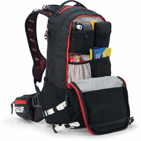 USWE Protektor-Rucksack Flow schwarz/rot 16 L