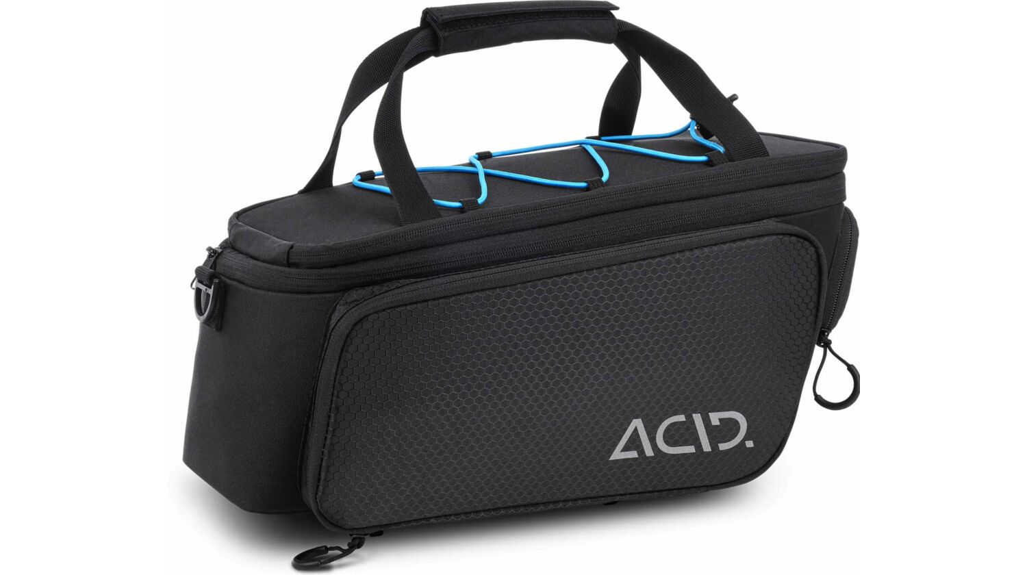 Acid Gepäckträgertasche Trunk City RILink black 8 + 16 L (blaues Gummiband)