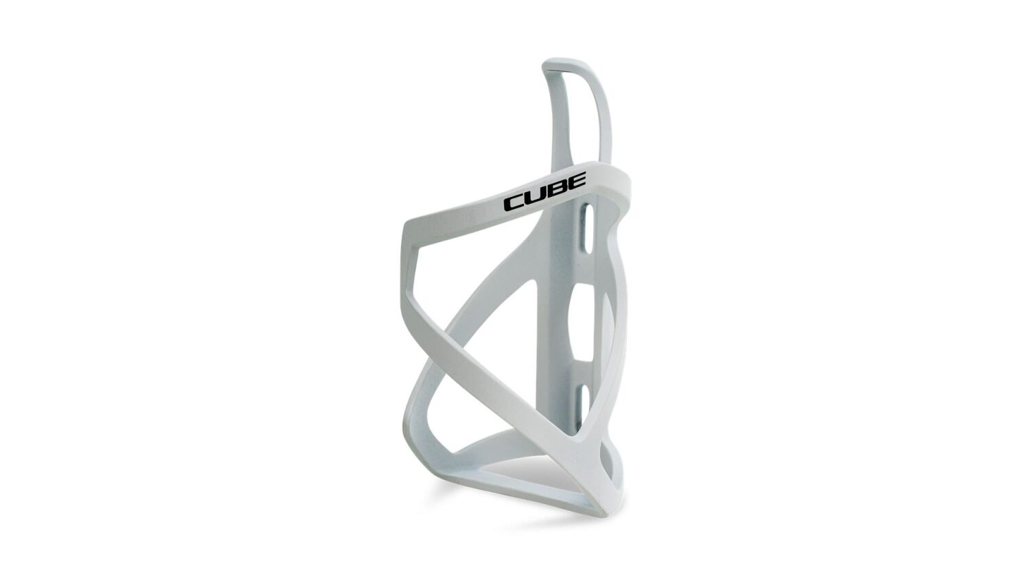 Cube Flaschenhalter HPP Left-Hand Sidecage matt white´n´glossy black