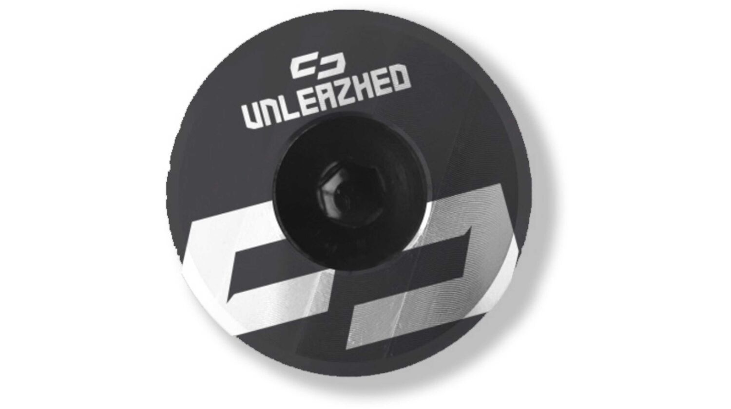 Unleazhed AL01 Top Cap Aluminium Logo Skin 1 pcs, 1 aluminium screw M6 black