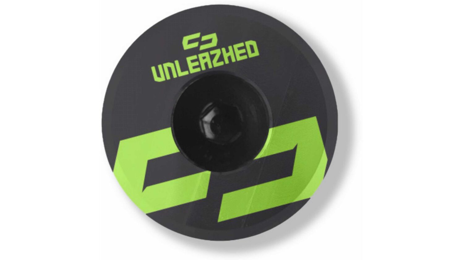 Unleazhed AL01 Top Cap Aluminium Logo Skin 1 pcs, 1 aluminium screw M6 green