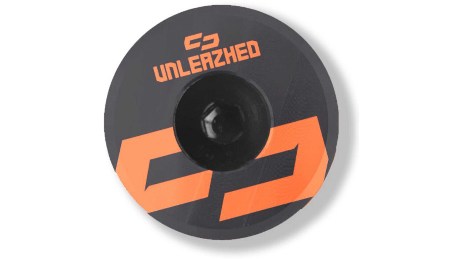 Unleazhed AL01 Top Cap Aluminium Logo Skin 1 pcs, 1 aluminium screw M6 orange