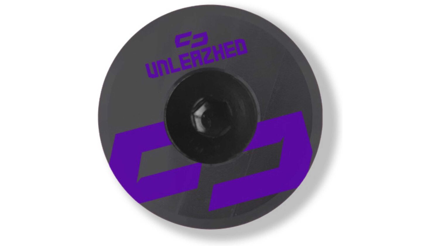 Unleazhed AL01 Top Cap Aluminium Logo Skin 1 pcs, 1 aluminium screw M6 purple