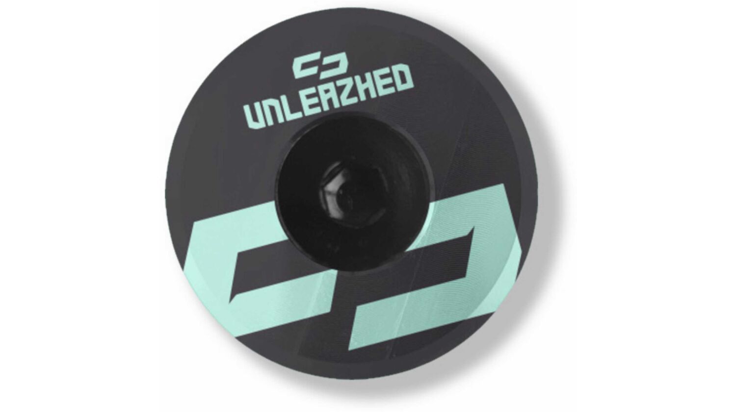 Unleazhed AL01 Top Cap Aluminium Logo Skin 1 pcs, 1 aluminium screw M6 turquoise