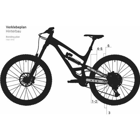 Unleazhed Bike Rahmenschutz 1 set eldorado black glossy XXL