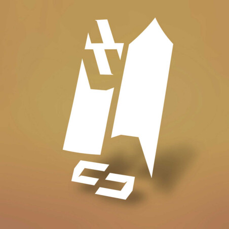 Unleazhed M02 Mudguard Big Decal Logo Skin unsplash 1 pcs 4 formcut white