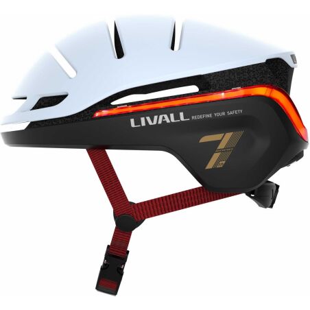 Livall EVO21 Helm + BR 80 Fernbedienung wei&szlig;