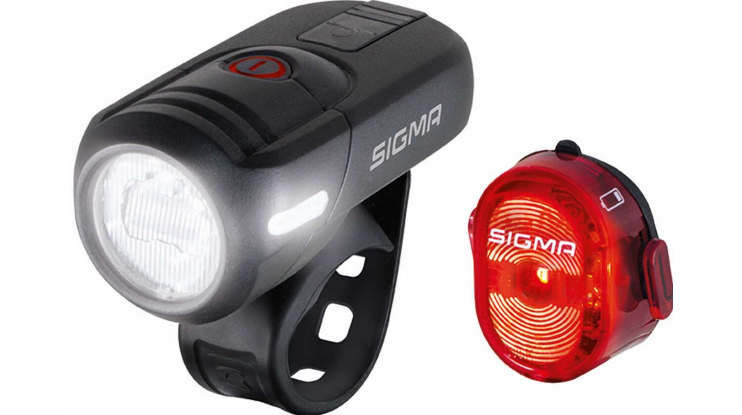 Sigma Set Aura 45 Lux USB Akku-Scheinwerfer mit K~ & Nugget II schwarz/rot