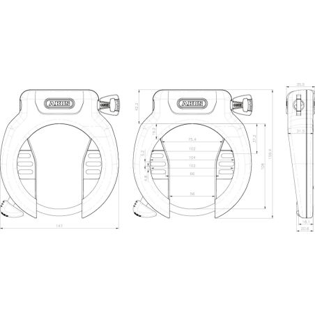 Abus Pro Amparo 4750 Rahmenschloss black