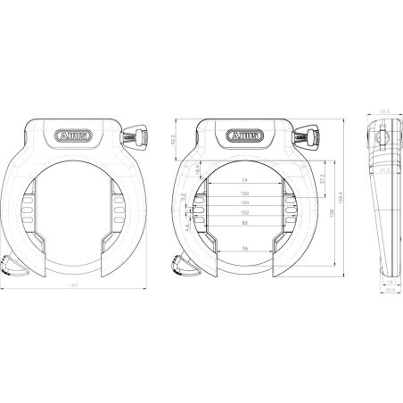 Abus Pro Amparo 4750 Rahmenschloss black