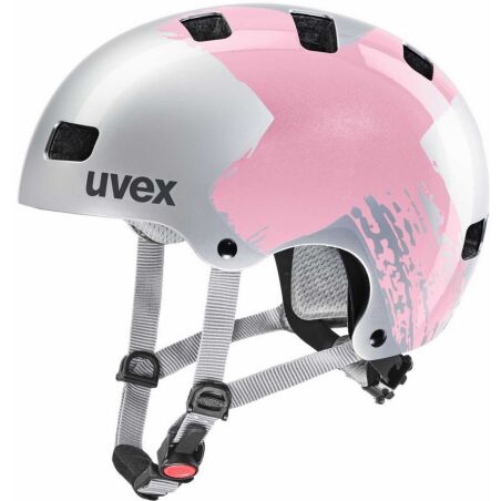 Uvex Kid 3 Kinder-Helm silver - rosé