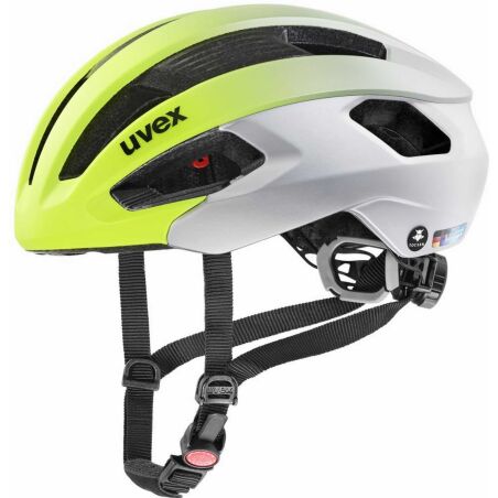 Uvex Rise CC Tocsen Rennrad-Helm neon yellow - silver matt