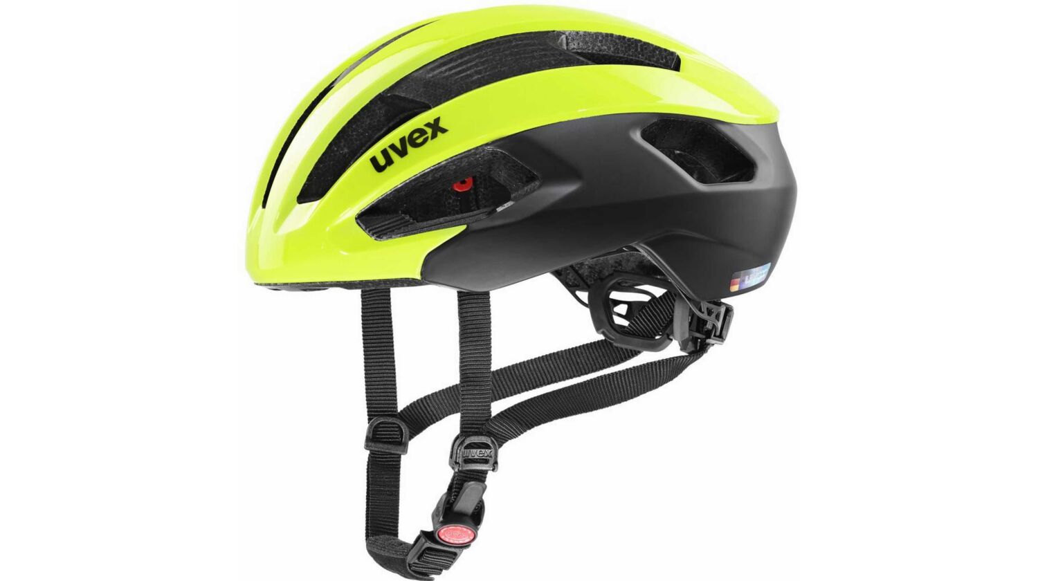 Uvex Rise CC Rennrad-Helm neon yellow-black