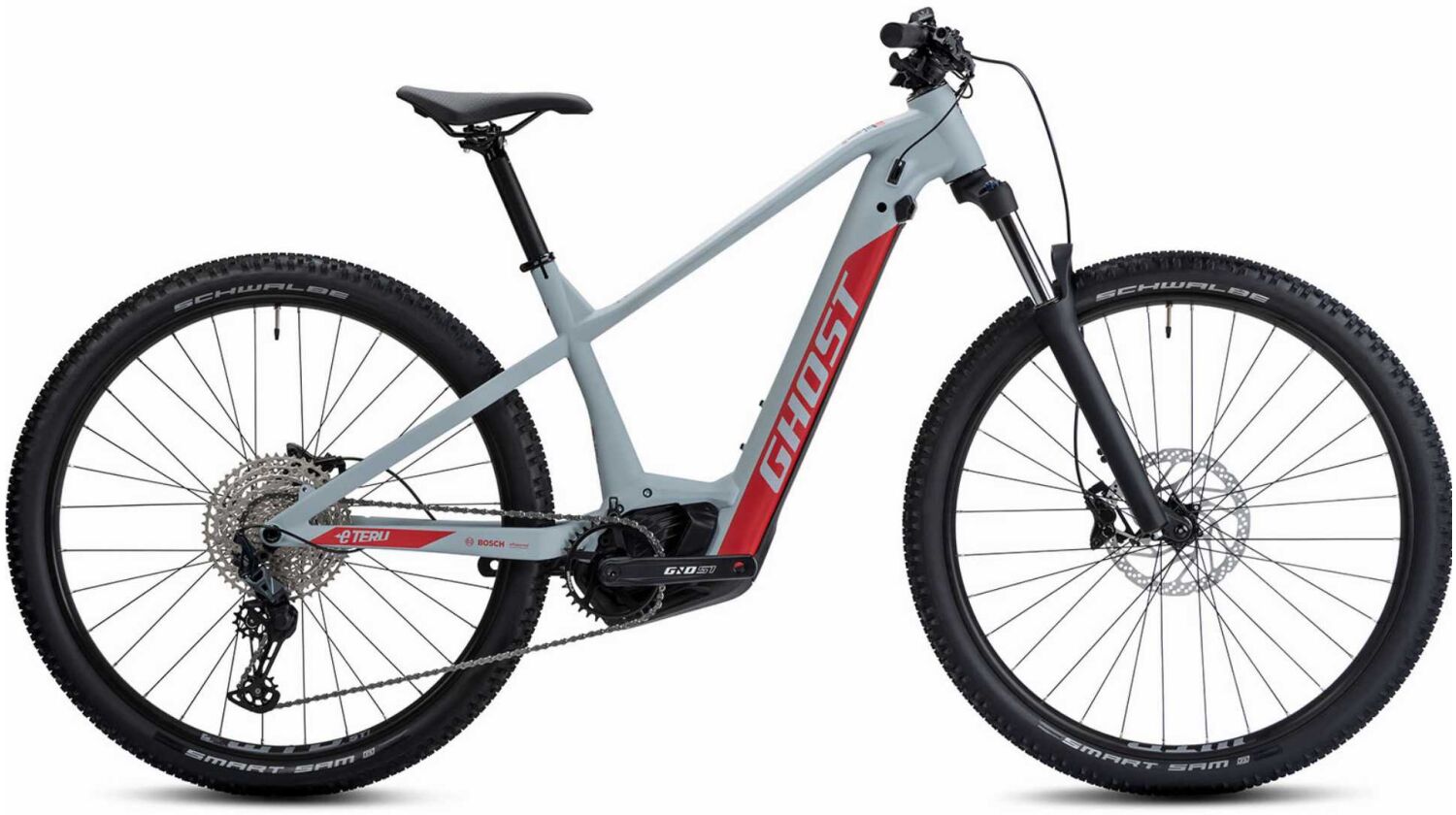 Ghost E-Teru B Advanced 750 Wh E-Bike Hardtail Diamant light grey/marzocchi red/black matt