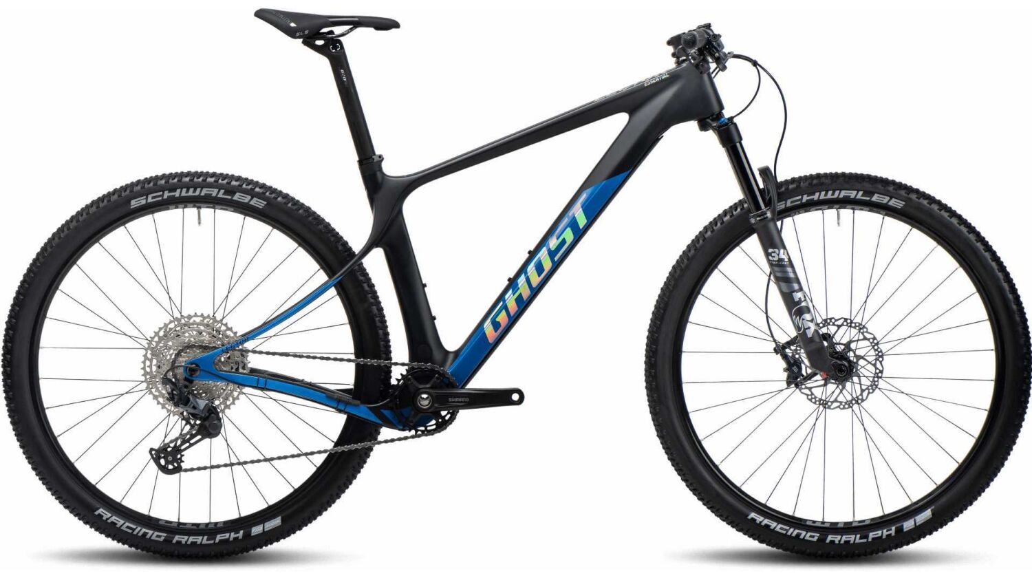 Ghost Lector SF LC Essential MTB-Hardtail Diamant 29" raw carbon/blue matt/glossy