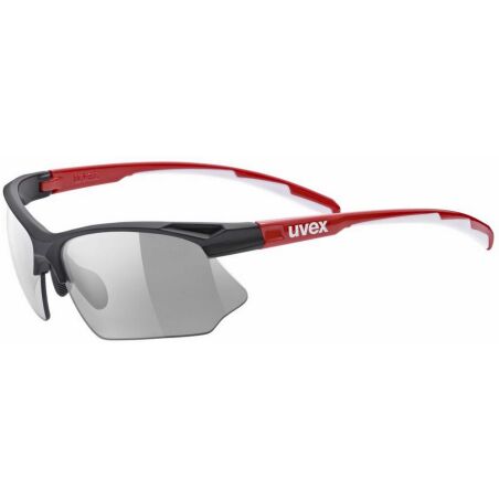 Uvex Sportstyle 802 V Sportbrille black red white/smoke