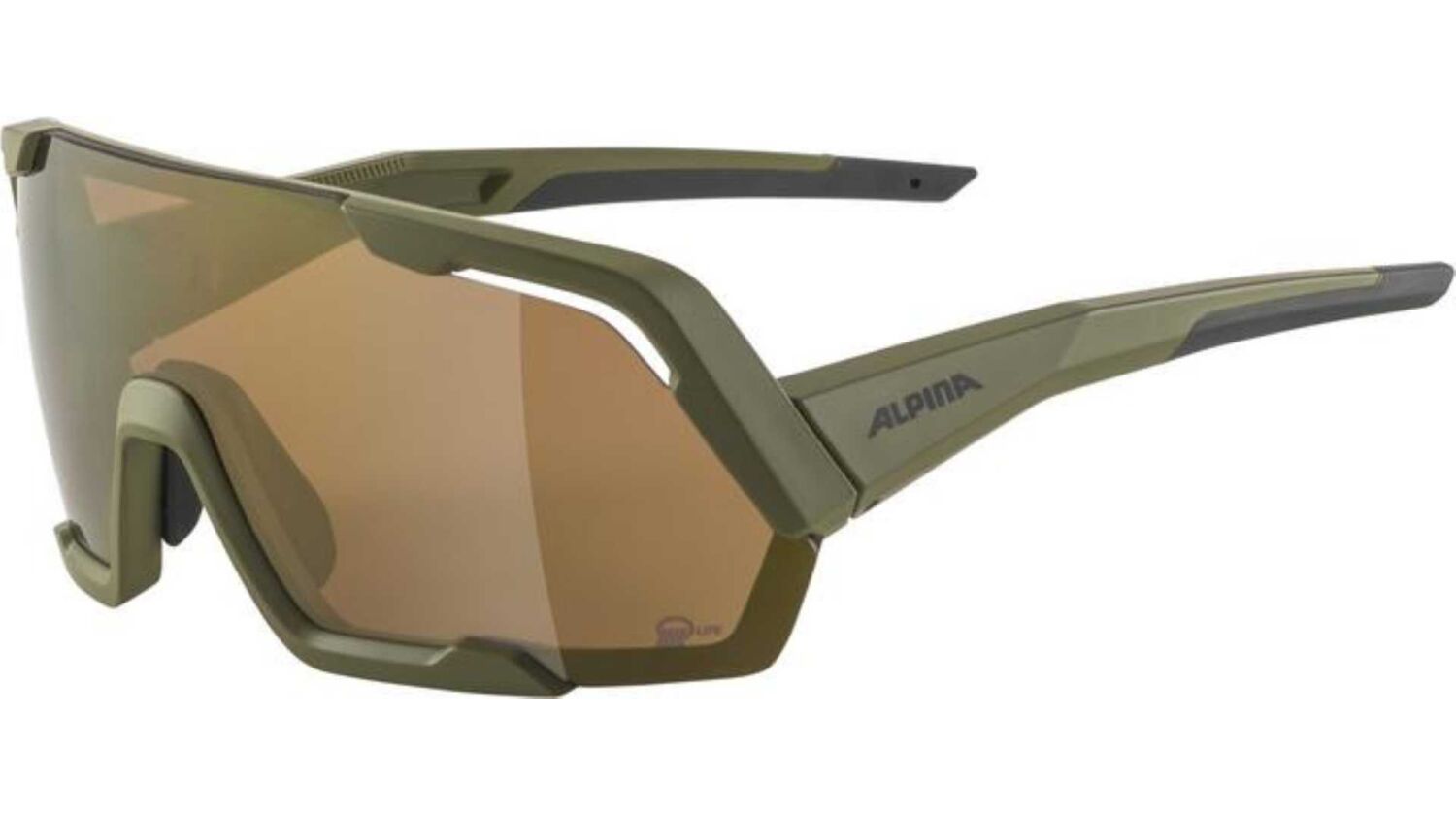 Alpina Rocket Q-Lite Sportbrille olive matt/mirror bronce