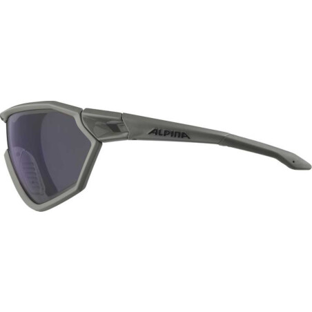 Alpina S-Way V Sportbrille moon-grey matt/varioflexmirror+ blue