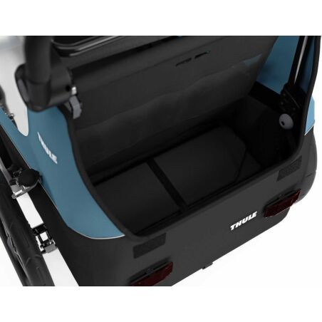 Thule Courier Fahrradanh&auml;nger inkl. Buggy-Kits bis zu zwei Kinder aegean blue