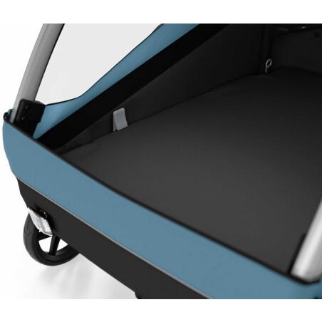 Thule Courier Fahrradanh&auml;nger inkl. Buggy-Kits bis zu zwei Kinder aegean blue