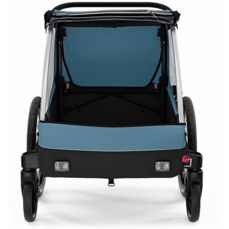 Thule Courier Fahrradanh&auml;nger inkl. Buggy-Kits bis zu zwei Kinder aegean blue