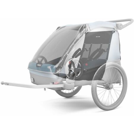 Thule Courier Fahrradanh&auml;nger inkl. Buggy-Kits bis zu zwei Kinder aegean blue