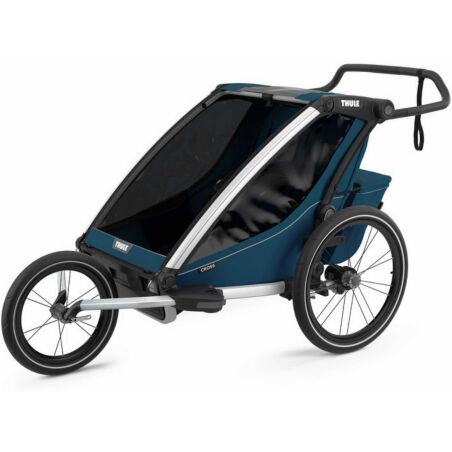 Thule Chariot Cross 2 Fahrradanh&auml;nger f&uuml;r zwei Kinder majolica blue