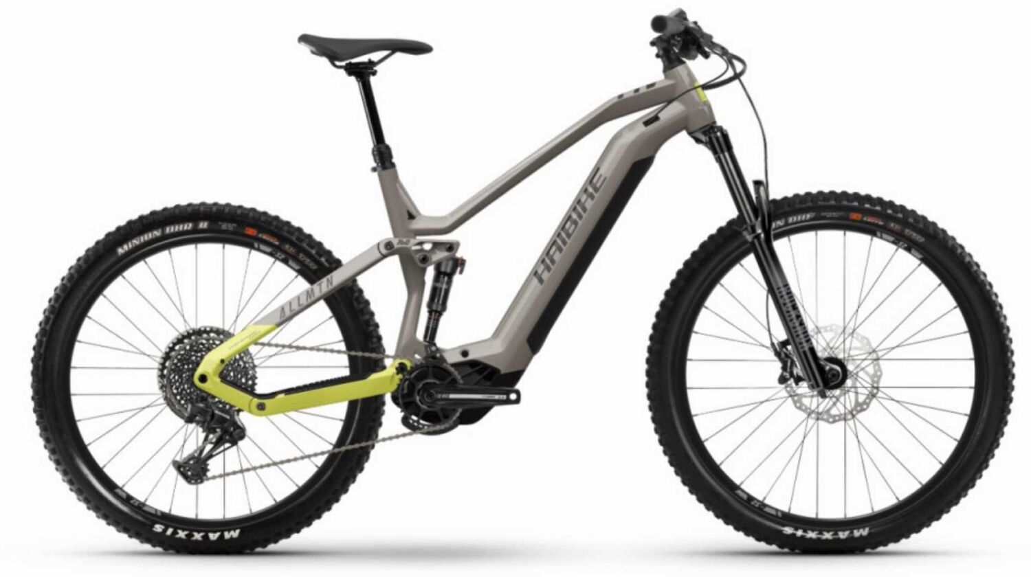 Haibike AllMtn 2 630 Wh E-Bike Fully 29"/27,5" gloss grey lemon black