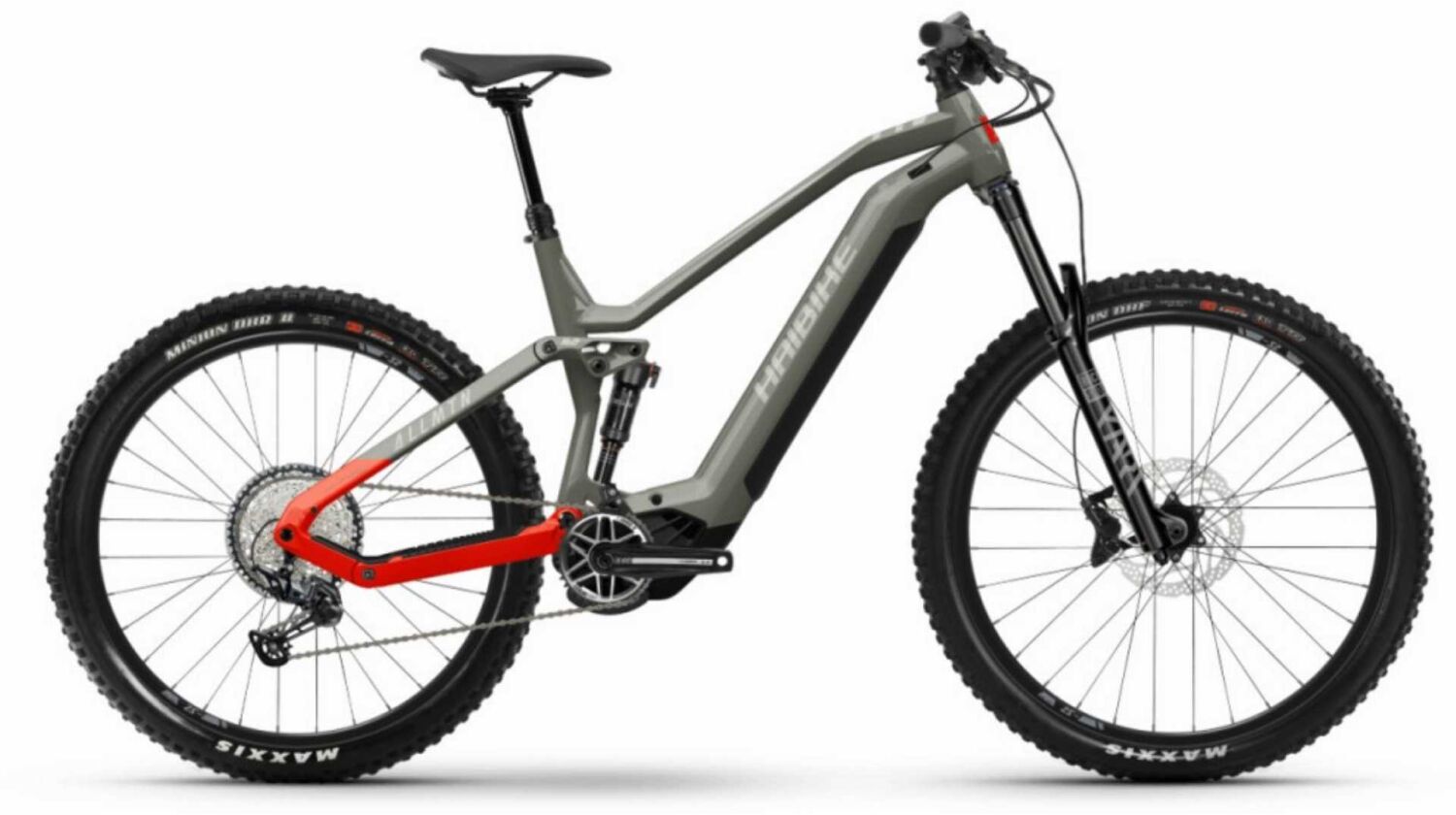 Haibike AllMtn 4 720 Wh E-Bike Fully 29"/27,5" gloss khaki red