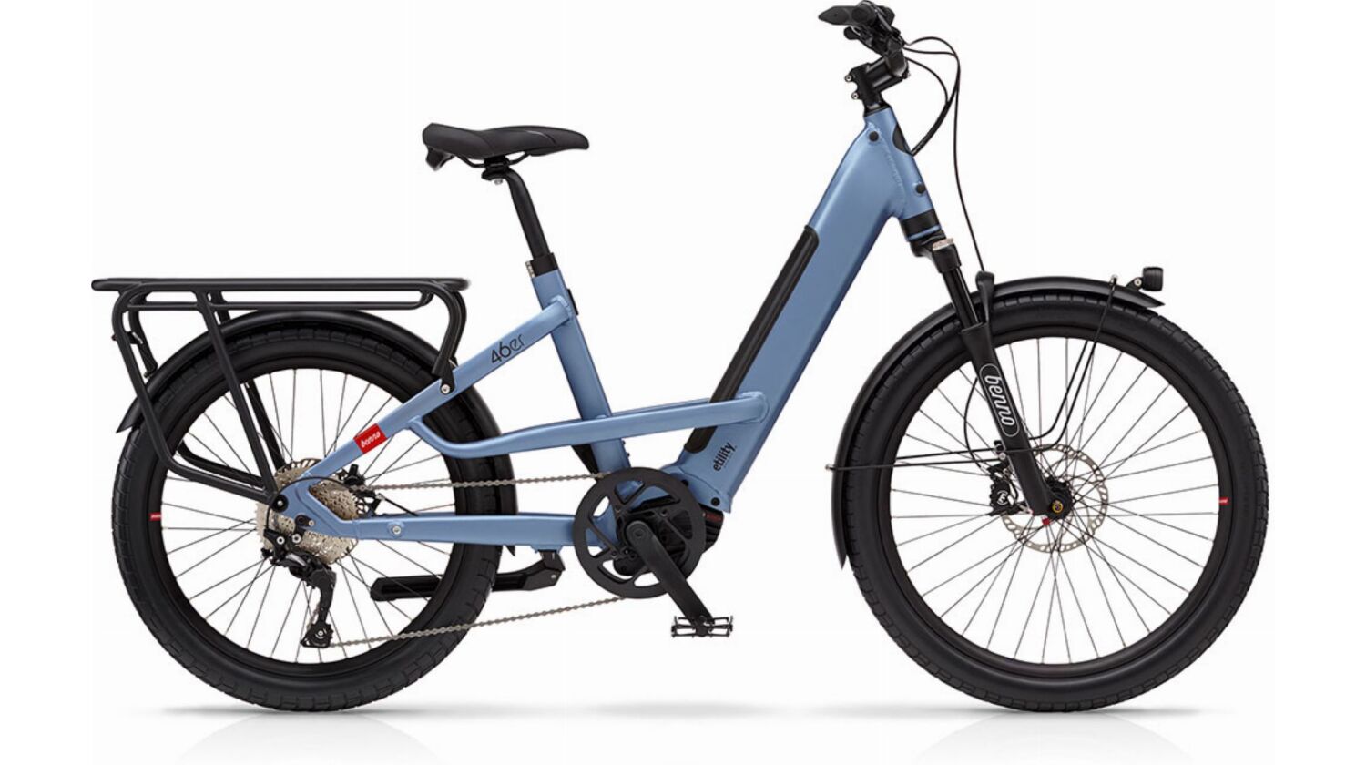 Benno Bikes 46er 10D CX 500 Wh E-Lastenrad Kompakt 26"/24" denim blue easy one size