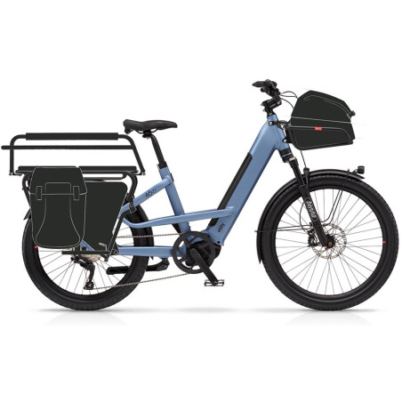 Benno Bikes 46er 10D CX 500 Wh E-Lastenrad Kompakt 26&quot;/24&quot; denim blue easy one size
