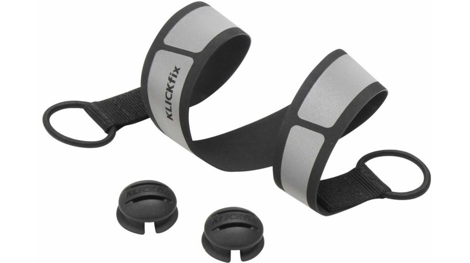 KLICKfix Seeme Reflektorband für Körbe schwarz/silber