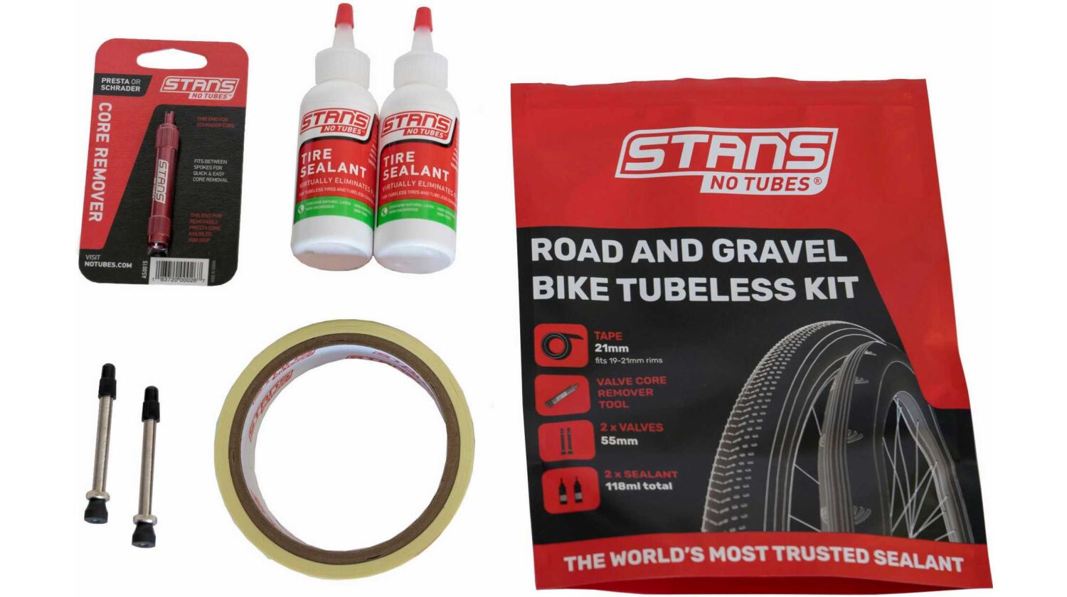 Notubes Stans Tubeless Kit Umrüstset 21 mm Road/Gravel