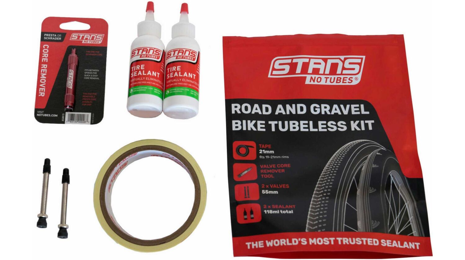 Notubes Stans Tubeless Kit Umrüstset 25 mm Road/Gravel