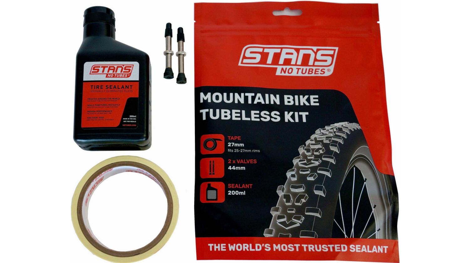 Notubes Stans Tubeless Kit Umrüstset 27 mm MTB