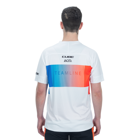 Cube Teamline Rundhalstrikot Kurzarm white&acute;n&acute;blue&acute;n&acute;red