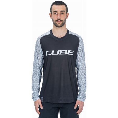 Cube Vertex Rundhalstrikot Langarm blackngrey