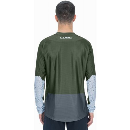 Cube Vertex Rundhalstrikot TM Langarm olive&acute;n&acute;grey