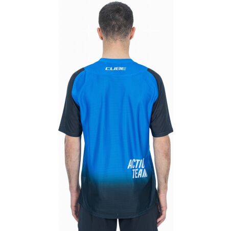 Cube Vertex Rundhalstrikot X Actionteam Kurzarm black&acute;n&acute;blue