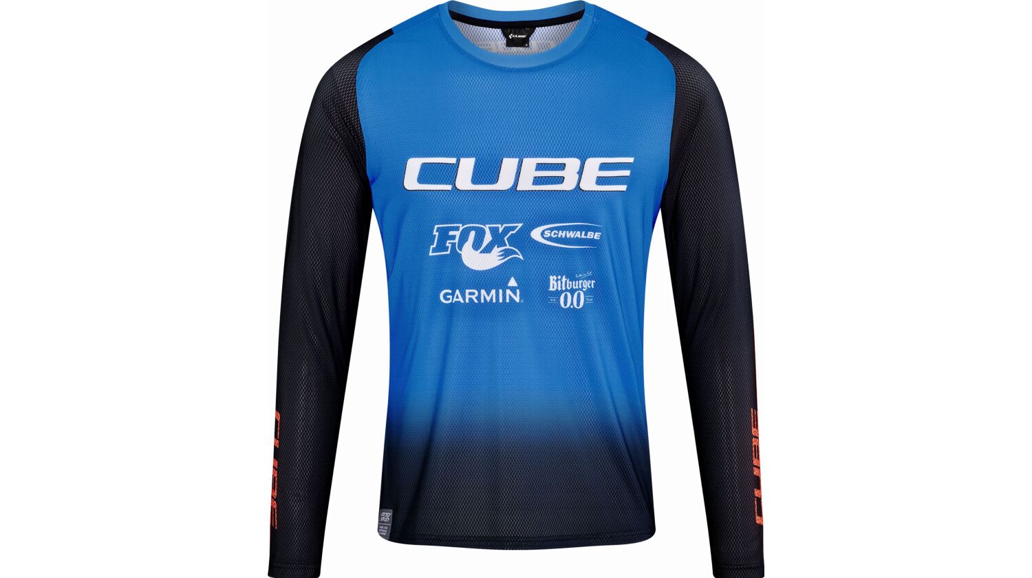 Cube Vertex Rundhalstrikot X Actionteam Langarm black´n´blue