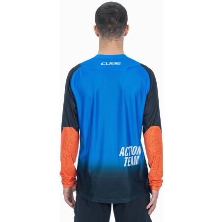 Cube Vertex Rundhalstrikot X Actionteam Langarm black&acute;n&acute;blue
